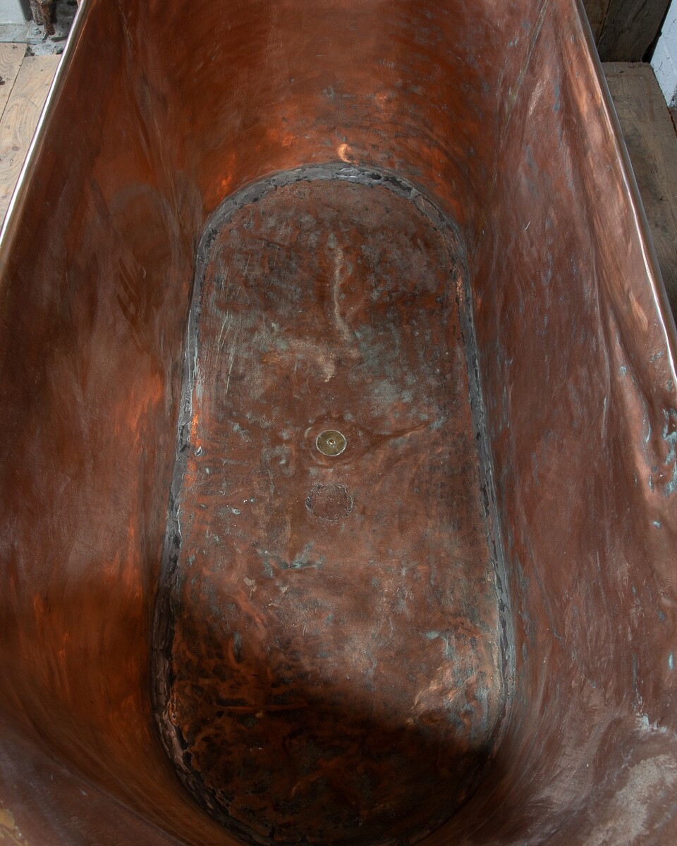 Original Antique Copper Freestanding Double Ended Bath Bathtub 1800s ...