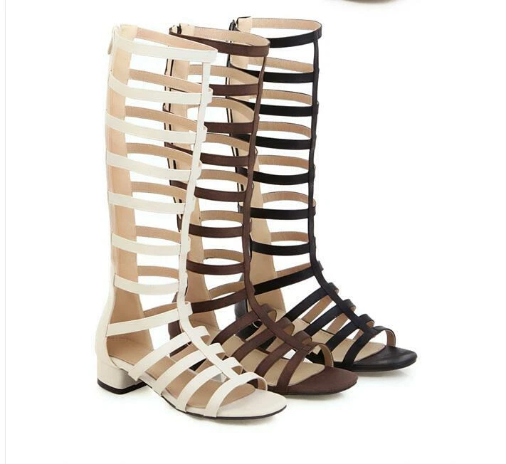 Sandalias romanas altas sale