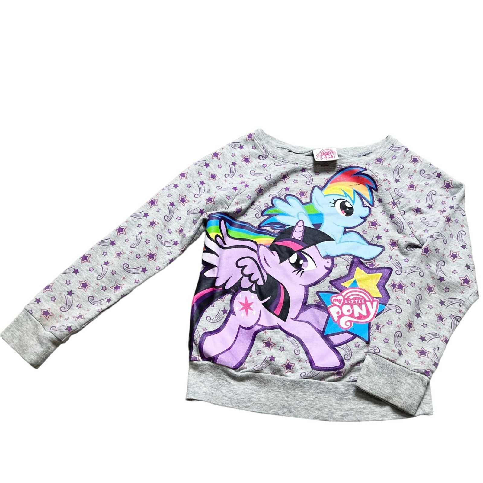 Felpa My Little Pony bambina taglia S (6 6x) grigio viola stampa grafica