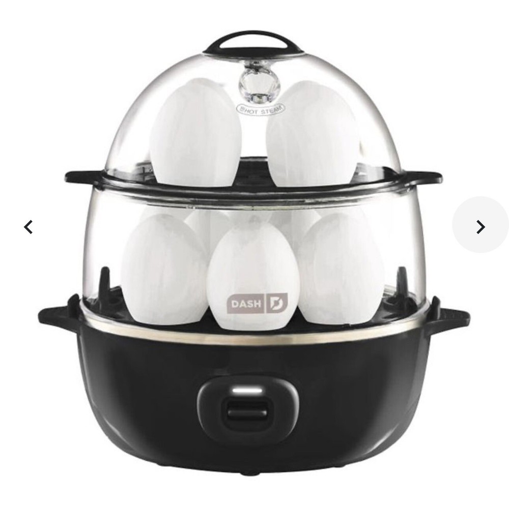 17-piece Dash egg cooker & steamer with 12-egg capacity, piping bag, and 20+ recipes  