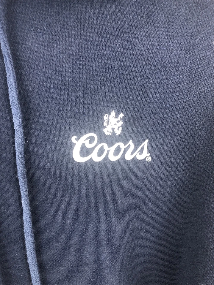 Brixton X Coors Cerveza Pullover Gráfico Sudadera con Capucha Azul Marino - Para Hombre’s XL Foto 2 de 4