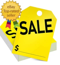 100 Pack Sale Tags Car Dealer Mirror Hang Tags 8.5 x 11.8 Inches for Car Rear Vi
