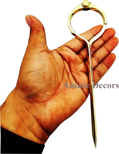 Vintage Brass & Stainless Steel Marine Navigation Map Divider Nautical Tools - Picture 6 of 7