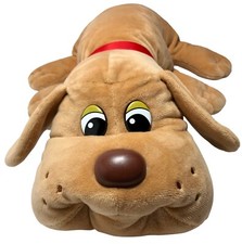 Hasbro 2019 Tan Pound Puppies Boxer Dog 16 Stuffed Animal Plush Toy Collar Tag