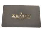Authentic ZENIT Watch Certificate Blank Card