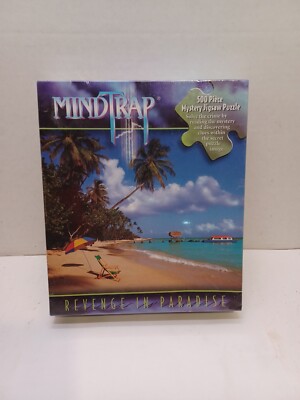 Pressman MindTrap 500 Piece Mystery Game Jigsaw Puzzle ''Revenge In Paradise'' NEW