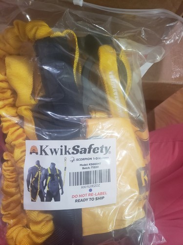 Box of 2 KwikSafety Scorpion Fall Protection Safety 1-D Harness MODEL : KS6604T - Picture 2 of 2