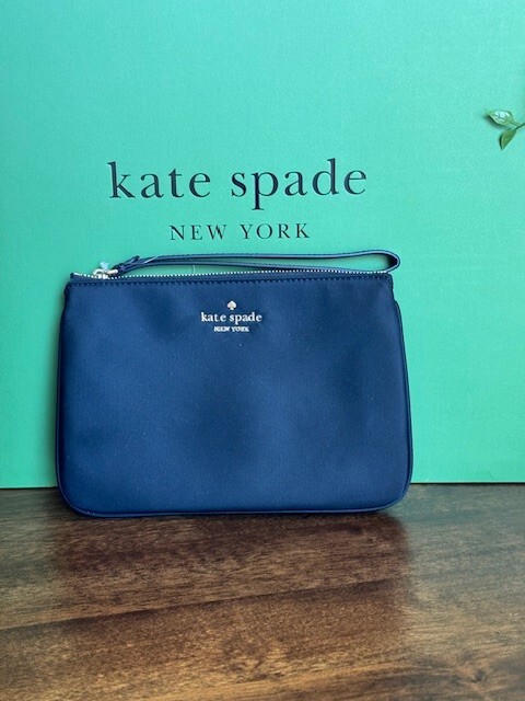 NWT Kate Spade Chelsea Nylon Medium Wristlet Pouch Black KC633 | eBay