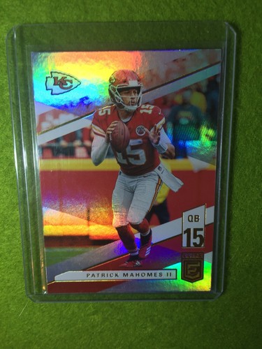 PATRICK MAHOMES PRIZM CARD JERSEY #15 KANSAS CITY CHIEFS REFRACTOR 2019 Elite#14 - Picture 12 of 12