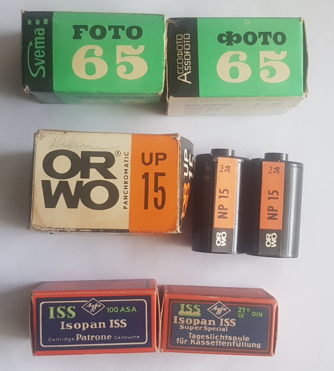 DDR Rollfilm leere Verpackungen ORWO Agfa Svema