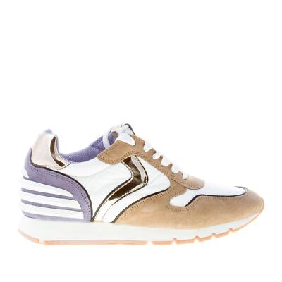 VOILE BLANCHE women's shoes sneakers Julia Power dove suede and nylon white