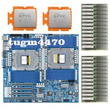 Gigabyte MZ73-LM0 2xAMD EPYC 9654 24xSK 16g 4800 384g DDR5 RAM combination
