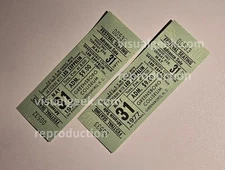 Set of 2 Led Zeppelin Concert Tickets May 31 1977 Greensboro N.C. Reproduction