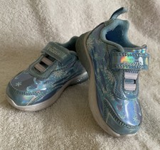 Disney Frozen Light Up Girl Sneakers-Size 6-Blue