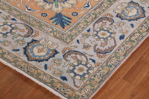 Over-dyed Vintage Orange Traditional Rug 10x13 ft Handmade Living Room Carpet - Picture 7 of 19