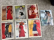 Vtg 70's Simplicity, McCalls Fashion News Sewing Pattern Catalog Lot 7 Booklets