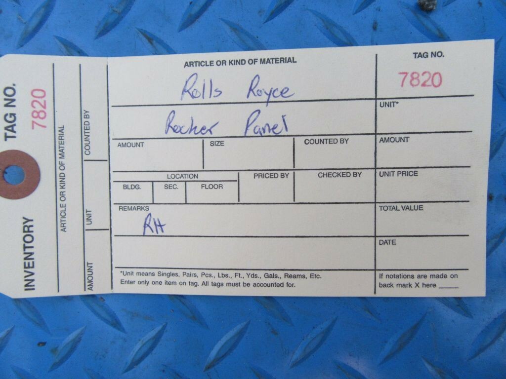 Rolls Royce Wraith right driver side rocker skirt panel #7820