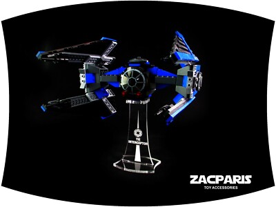Lego Star Wars Tie Fighter Blue With Stand DISPLAY STAND For Star