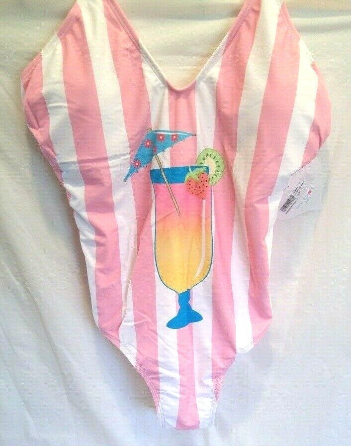 Tropical Drink Pink White Sugar Coast Lolli One Piece Swimsuit Large-image