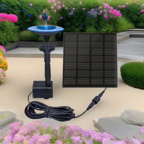 Solar Panel Powered Water Feature Pump Garden Pool Small Pond Aquarium Fountain - Picture 9 of 14