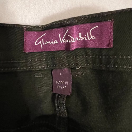 Gloria Vanderbilt Amanda Womens Jeans Sz 12S Olive Contoured Tapered Leg NWT - Picture 6 of 19