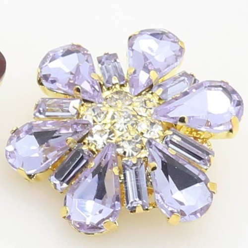 5Pcs Glass Diamond Shank Button Clothing Sewing Decoration DIY Craft Accessories - Picture 21 of 24