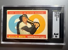 Willie Mays 1960 Topps All-Star SGC 3 Baseball Card San Francisco Giants #564