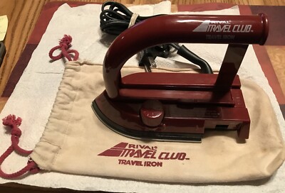 Rival Travel Club Portable Compact Electric Iron (Red)