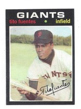 SET BREAK 1971 TOPPS BASEBALL #378 TITO FUENTES  .99 SHIP