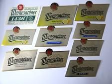 10 verschiedene Bieretiketten - Brauerei Wernesgrün, Sachsen, Germany