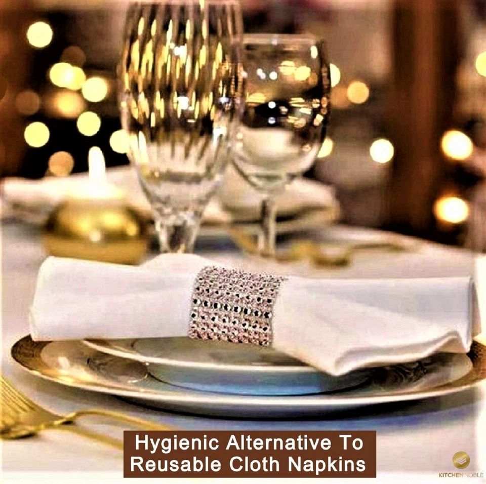 Luxury Air-laid Linen Feel Disposable Guest Hand Towels & Dinner Napkins, 200 Ct - Image 2 of 4