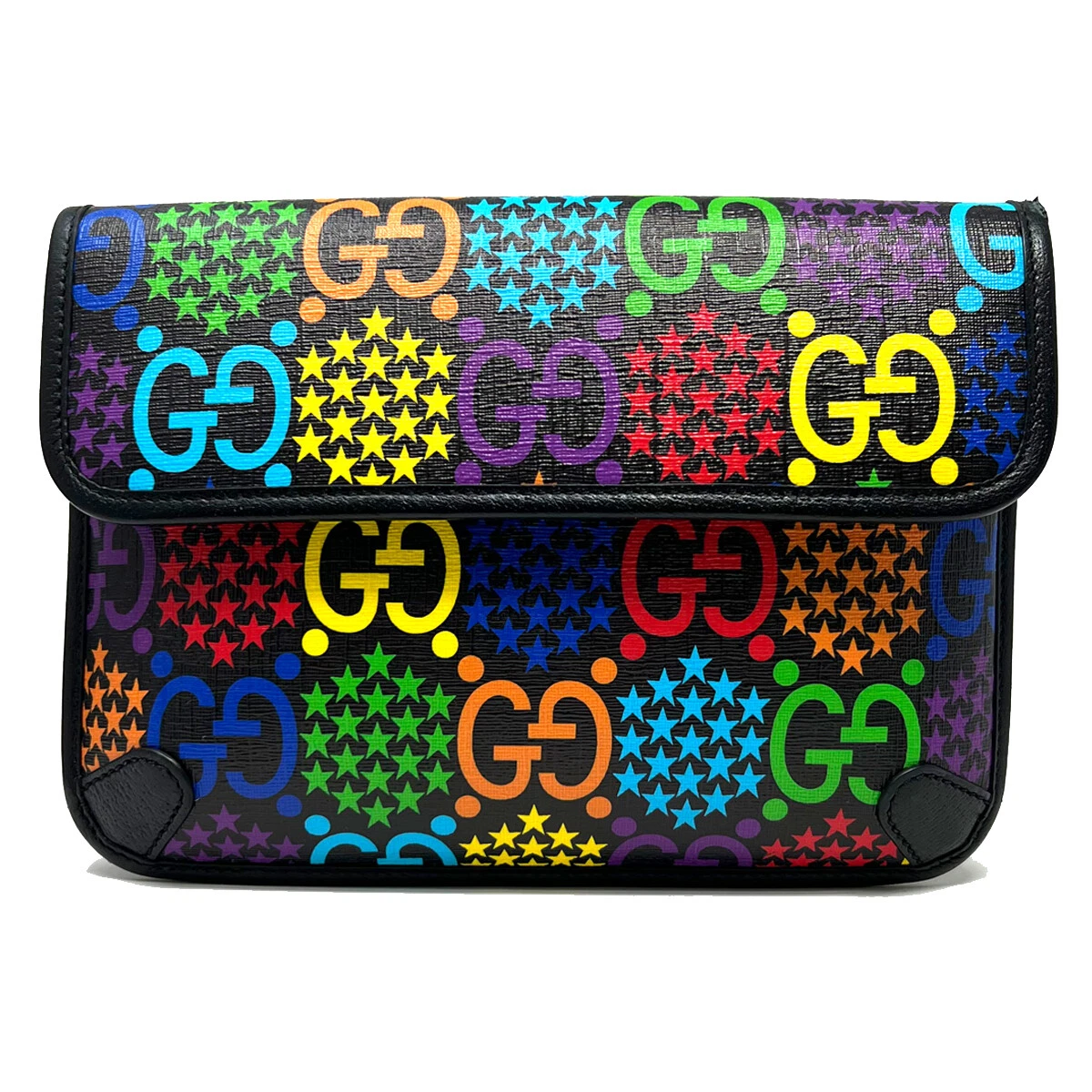 Sac bandoulière ceinture en toile psychédélique Gucci GG 