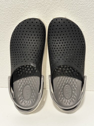 Crocs Literide 360 Clog Sandal Sz 6 Black Gray Unisex Adult Comfort Slide - Picture 6 of 12