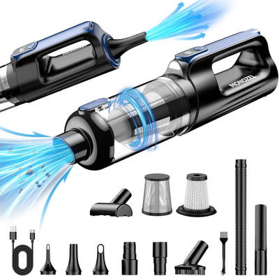 Car Vacuum Portable Cordless, 18000Pa 2 in 1 Vacuum Cleaner&Air Duster, 130W Bru