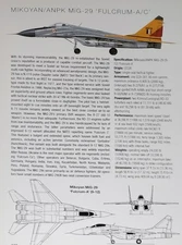 Mikoyan MiG 29 Fulcrum Jet Picture Original Aircraft Article Vtg Info Sheet 