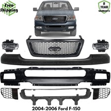 Front Bumper Face Bar Paintable & Grille Assembly Kit For 2004-2006 Ford F-150