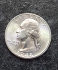 1948-S Silver Washington Quarter - Choice Gem Brilliant Unc  Lustrous  #198