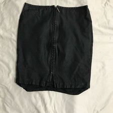 Express Vintage 1990s Leather Zip Front Skirt Size 5/6