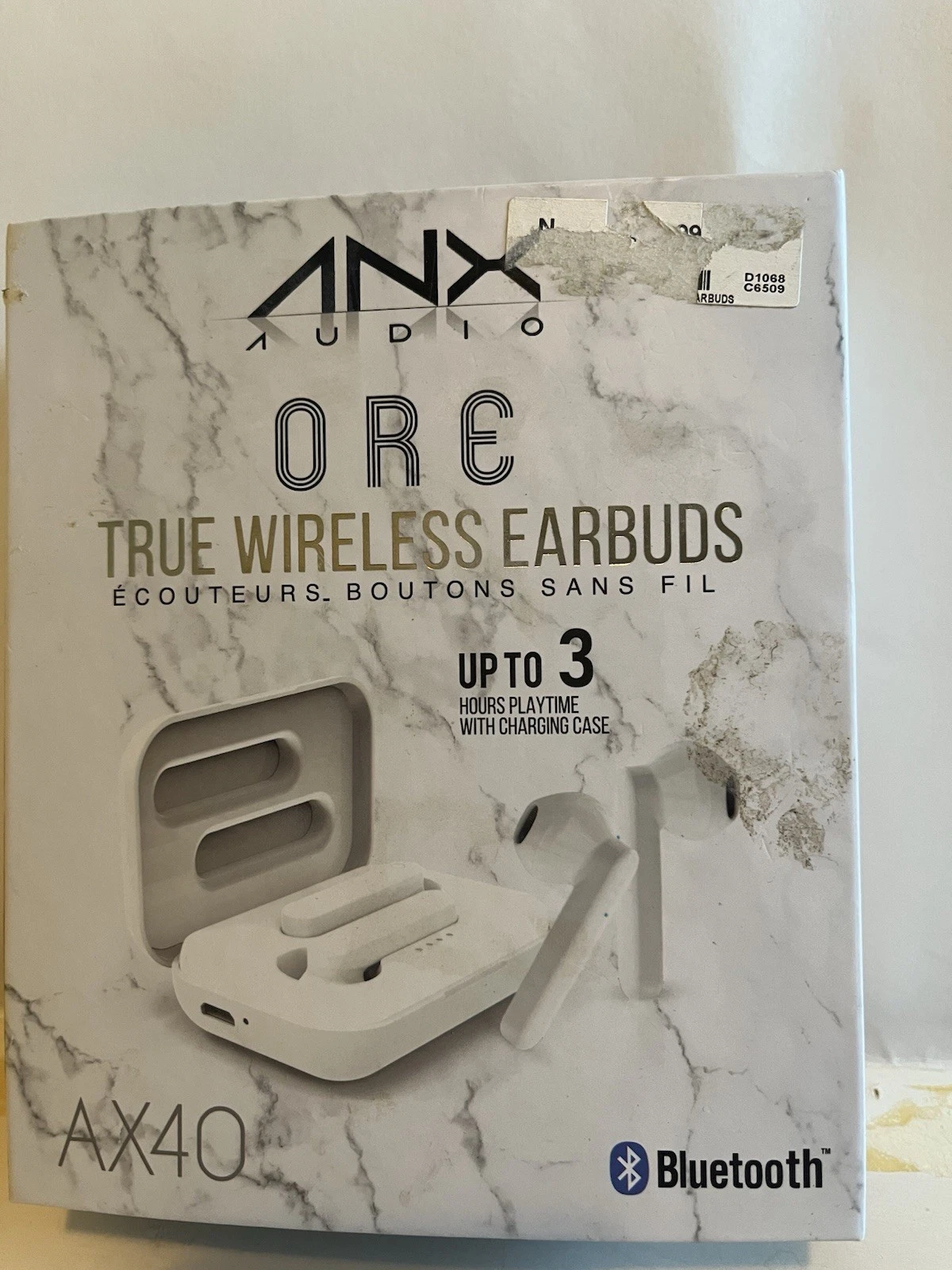 ANX Audio AX40 True Wireless Bluetooth Earbuds With Charging Case - white