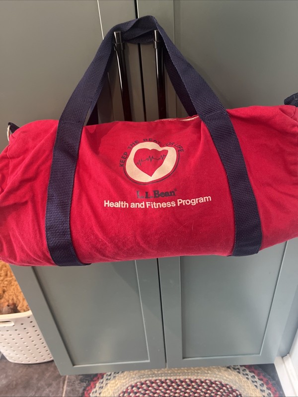 LL Bean Health & Fitness Canvas Duffle Red