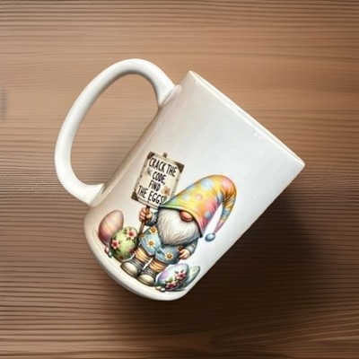 Ceramic Mug Easter Animation Decorated Painted Multicolor White Kids Teens