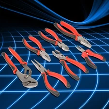 7 Pcs Linesman Electrical Cutting Twisting Pliers Wire Cable Cutter Tool Set