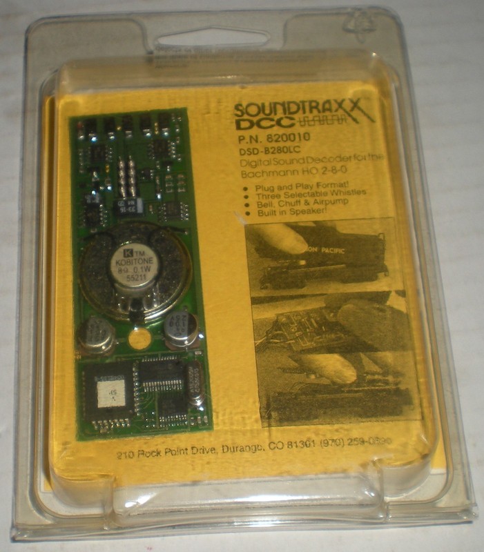 Soundtraxx DCC 820010 Digital Sound Decoder for the Bachmann HO 2-8-0 DSD-B280LC