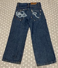 RocaWear Jeans Boy  s 6 Blue Denim Straight Baggy Fit Authentic Urban Hip Hop EUC
