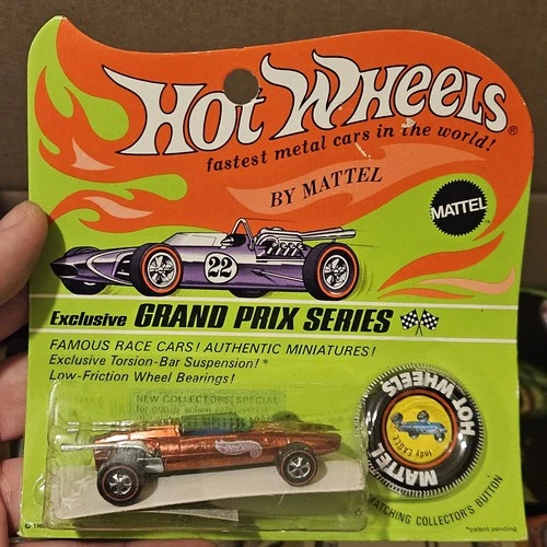 Hot Wheels Indy Eagle Redline Red Grand Prix Series BLACK BASE Variation MIP MOC