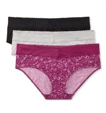 Warners Blissful Benefits Hipsters Microfiber W/ Lace Dig Free Size: XL 16-18 