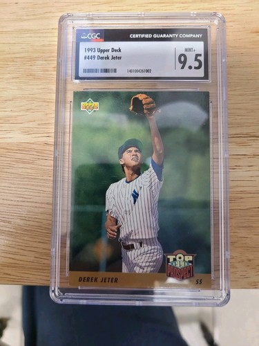 1993 Upper Deck #449 "The Captain" Derek Jeter RC Top Prospect CGC 9.5 MINT +