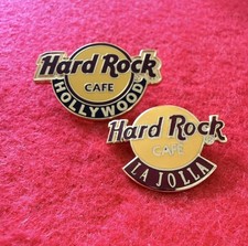 Hard Rock Cafe- Hollywood & La Jolla.  2x Logo Pin.  