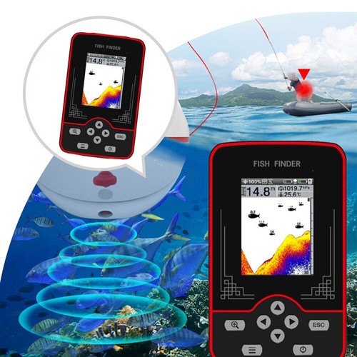 Fish Finder with Wireless Functionality and 60m Depth Display for Anglers - Picture 5 of 24