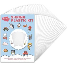Warckon 24 Pieces Shrink Plastic Sheets, Shrink Art Paper Shrink Film Sheets ...